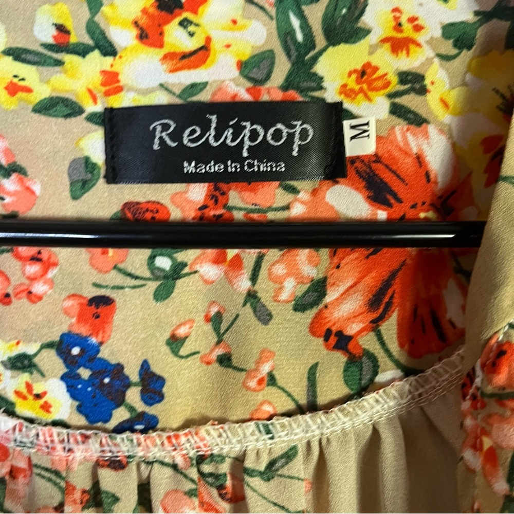 Relipop Floral Lace‎ Open Front Kimono Cardigan Size Medium - Picture 2 of 5